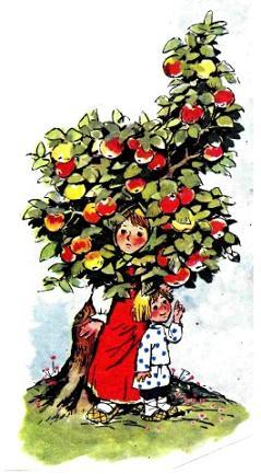 Гуси-Лебеди (русская сказка) Гуси-Лебеди Яблоня заслонила брата и сестру ветвями, прикрыла листами