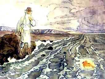 Сказка о рыбаке и рыбке Стал он кликать золотую рыбку. Приплыла к нему рыбка