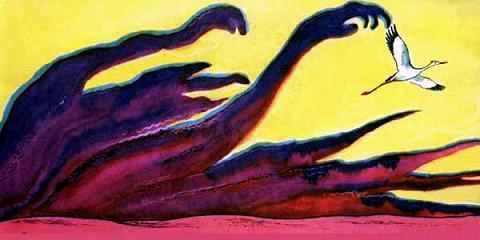 Аист (персидская сказка) пролетал над землей злой ветер-Гамсын