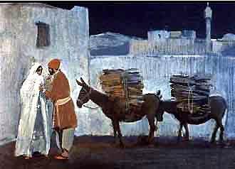 Али-Баба вернулся домой с ослами гружеными сокровищами