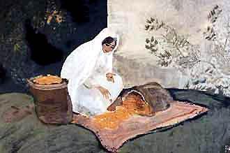 жена Али-Бабы -  Зейнаб и мешки с золотом