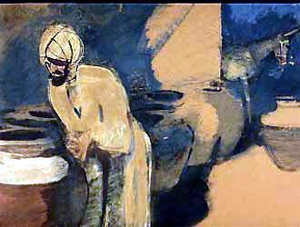 атаман нагнулся к кувшинам и прошептал