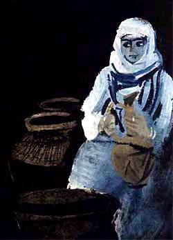 Марджана высоко подняла светильник над головой и подошла к кувшинам.