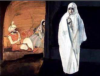 Марджана убежала к себе в комнату, завернулась в вышитое покрывало и спрятала под ним острый кинжал.