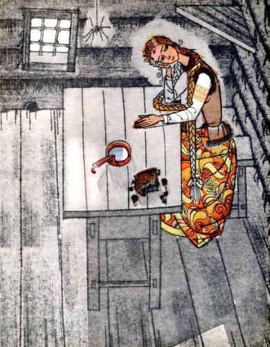 Маша сидит за столом отчаялась