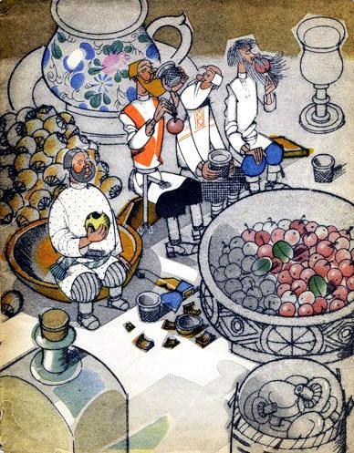 Артельные мужички пьют чай