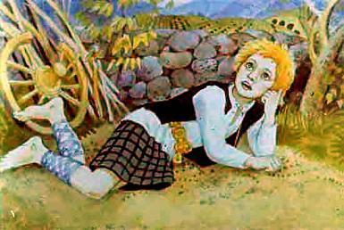 Ассипатл лежит во дворе фермы