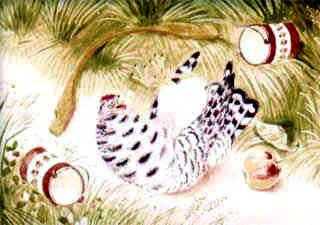 Бабушка, внучка да курочка (сказка) курочка  с коромыслом и ведрами за водой споткнулась и упала