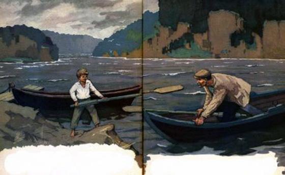 Бакенщики не плачут (рассказ) сын и отец лодки на берегу