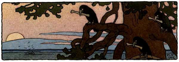 Белая уточка (русская сказка иллюстрации И.Билибин) Вороны