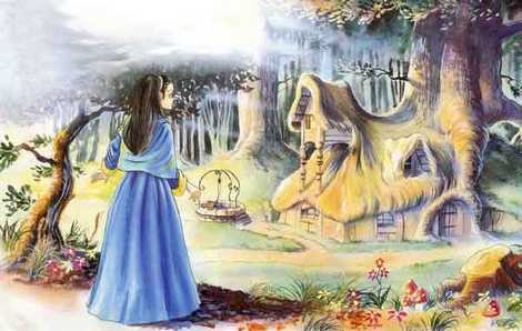 Белоснежка набрела на хижину в лесу