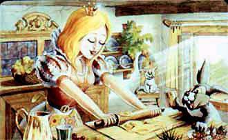 Белоснежка и семь гномов (сказка) Белоснежка готовит еду