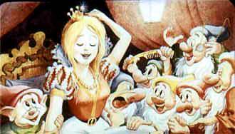 Белоснежка и семь гномов (сказка) Белоснежка принцесса открыла глаза и семь гномов