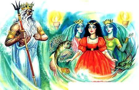 Белоснежка в подводном царстве (повесть) вошел Морской царь в хрустальный дворец. По его нахмуренному лицу поняла Белоснежка: задумал он недоброе