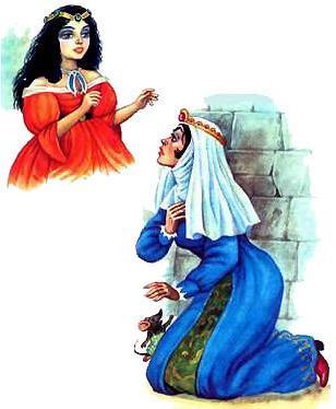 Белоснежка в подводном царстве (повесть) Белоснежка смотрела на нее в изумлении, узнавая королеву и не узнавая.