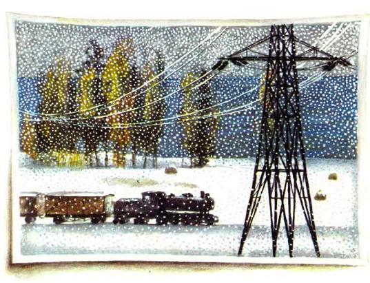 Бережок (рассказы и стихи) ЛЭП снегопад