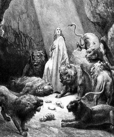 Пророк Даниил в яме со львами