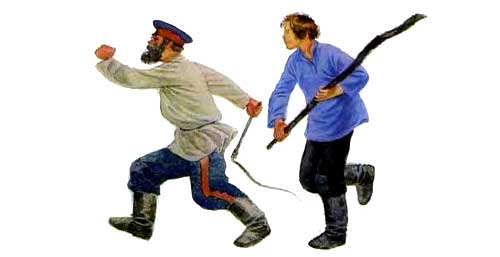 Бодливая корова (рассказ) мужики бегут