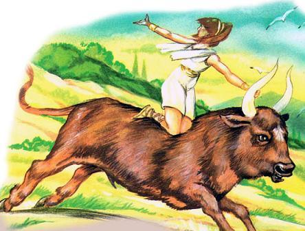 Боги и герои мифов древней Греции: Европа Бык уносит Европу