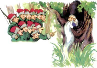 человек в дупле дуба с длинной бородой