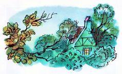 Бременские музыканты - сказка дом светится окошко