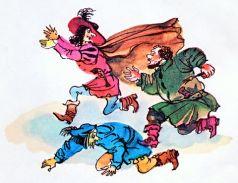 Бременские музыканты - сказка разбойники бегут