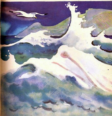 в море шторм