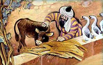 купил Кутуб-хан у одного пастуха теленка