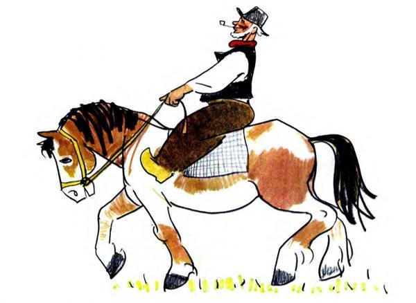 Что муж ни сделает, то и хорошо мужик на лошади