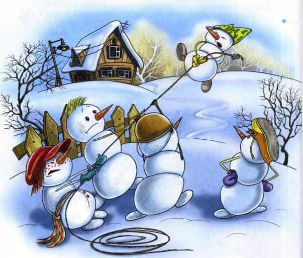 Чудеса в Дедморозовке (повесть) снеговики