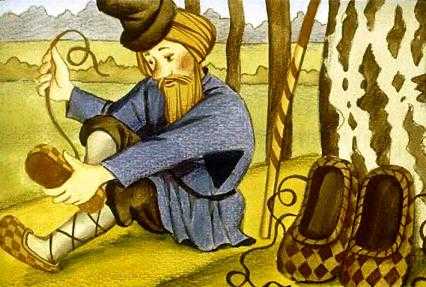 иван одевает лапти