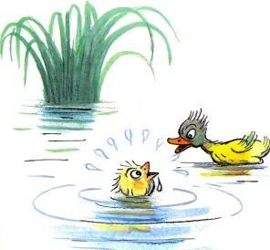 утенок цыпленок тонет спасите!