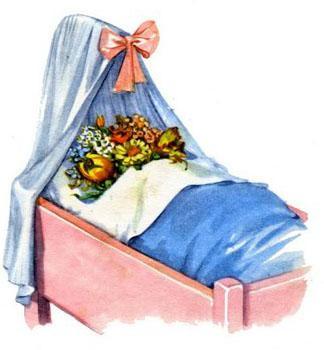 Ида уложила цветы в постельку