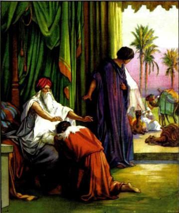 Иаков получает благословение отца.