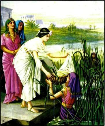 Дочь фараона находит Моисея