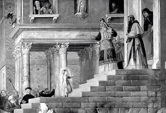 Введение во храм Пресвятой Богородицы. Худ. Тициан