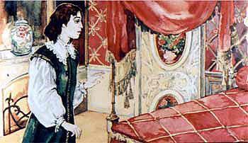 Девица с золотым гребнем (сказка) Увидал он перед собой кровать