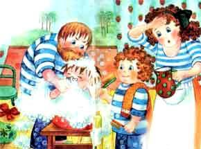 Девочка чумазая