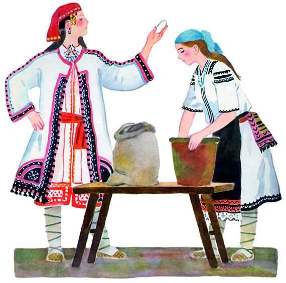 Девушка-берёзка (мордовская сказка) две сестры