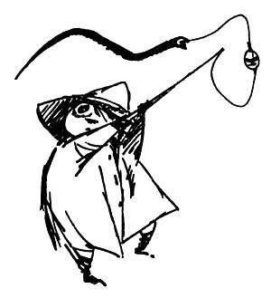 Снусмумрик поймал на удочку