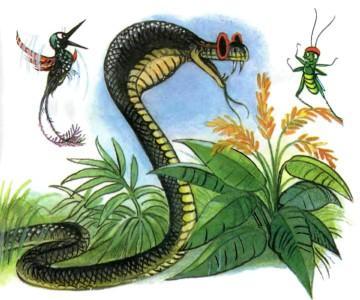 кузнечик кузя и змея окулярия