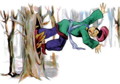 Индийская народная сказка: Добромысл и зломысл зломысл выпрыгнул из горящего дупла