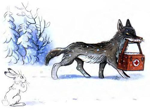 Доктор Айболит (стих-сказка Корнея Чуковского) доктор Айболит волк с аптечкой