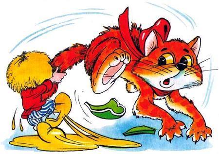 Домовенок Кузька и Вреднючка (сказка) Домовенок Кузька схватил кота за хвост