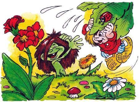 Домовенок Кузька и Вреднючка (сказка) Домовенок Кузька и вреднючка веселятся