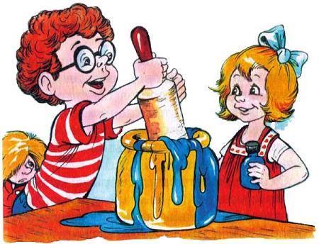 ребята готовят