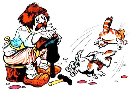 Домовенок Кузька: волшебные вещи (сказка) сапожник кот и пес