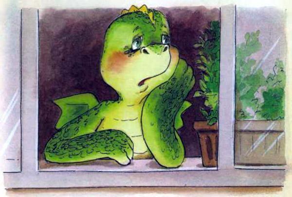 Дракоша у окна