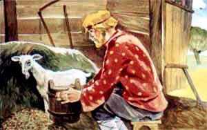 Два Ивана (сказка) Иван-бедняк стал доить. Течет молоко, золота нет как нет