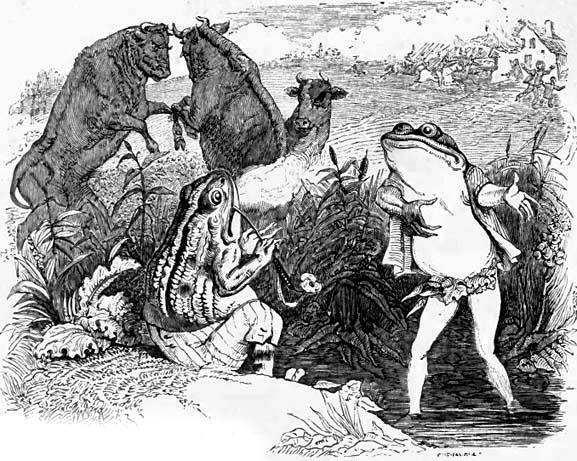 Два быка и лягушка (басня) Два быка и лягушка